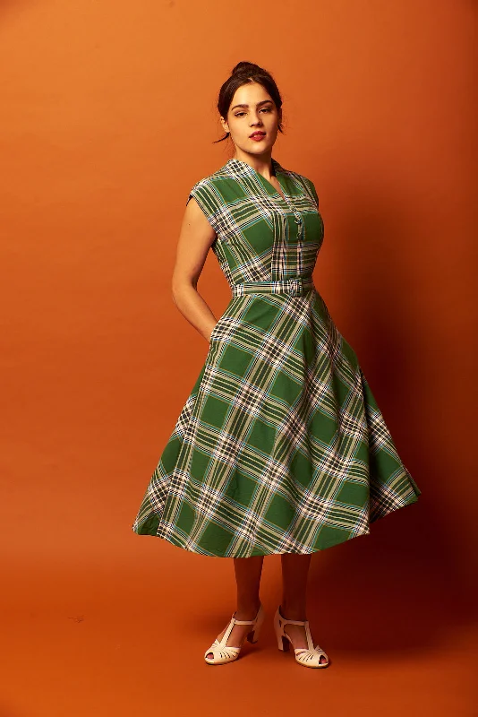 May Green & Blue Gingham Dress Minimalist unclassified dresses
