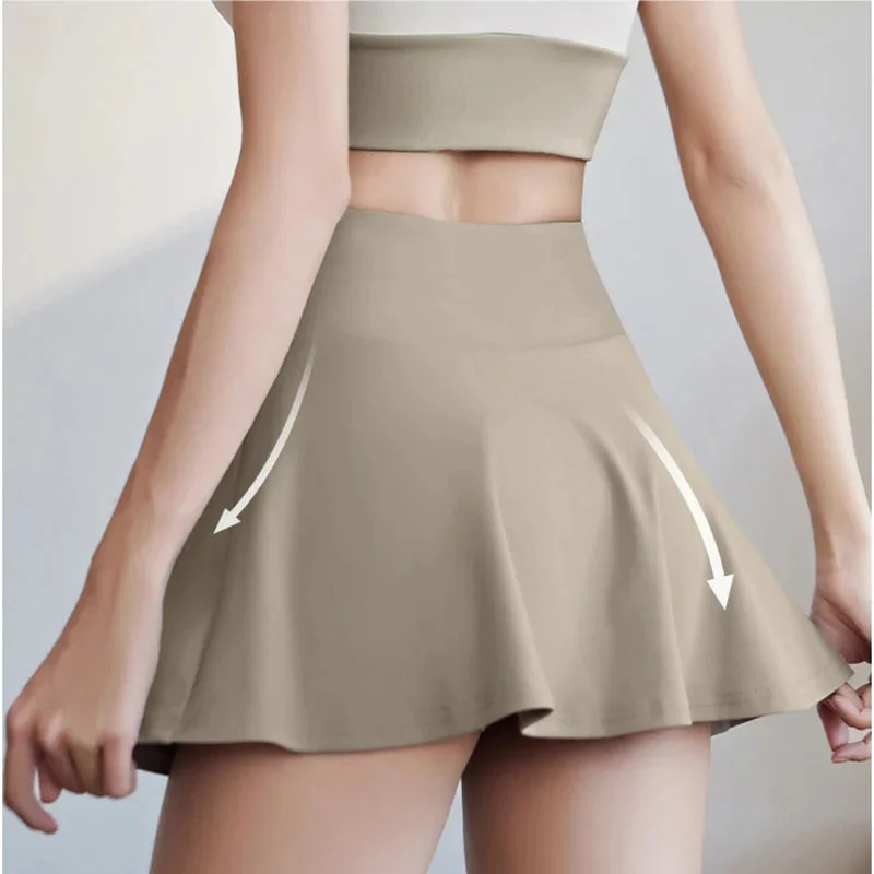 Znbbw for Women Dance Fitness Crisscross Waist Sports Skirts Tennis Running Skort Active Athletic Yoga Fitness Skirt Short