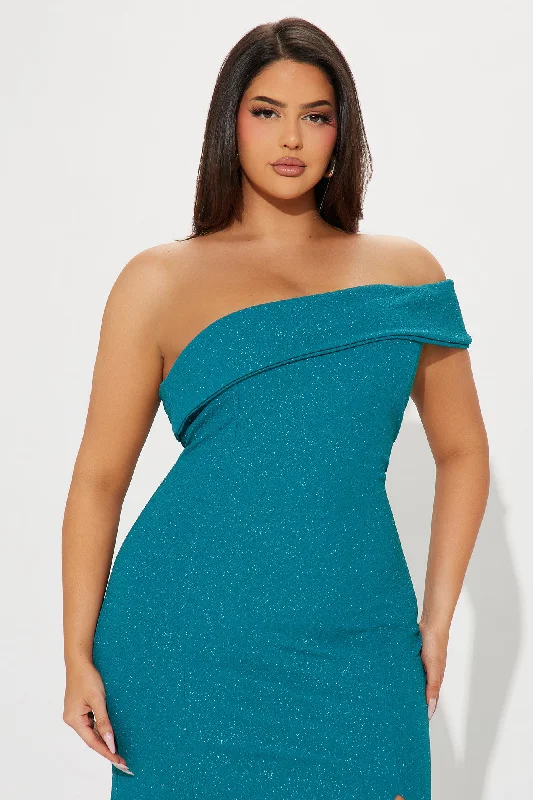 Ashley Glitter Gown - Teal