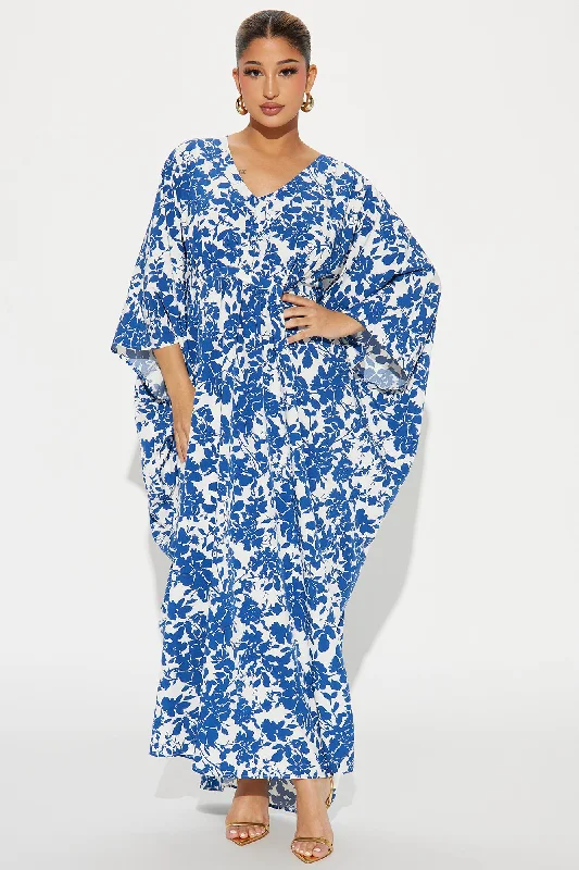 Bella Kaftan Maxi Dress - Blue