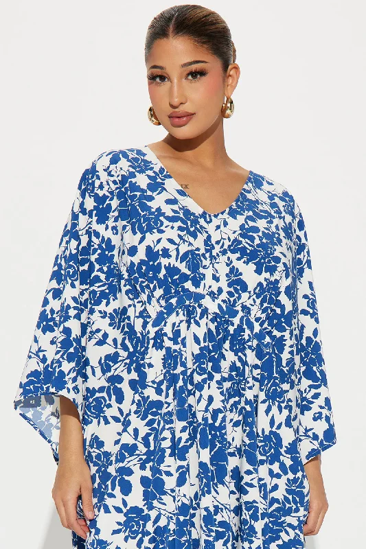 Bella Kaftan Maxi Dress - Blue