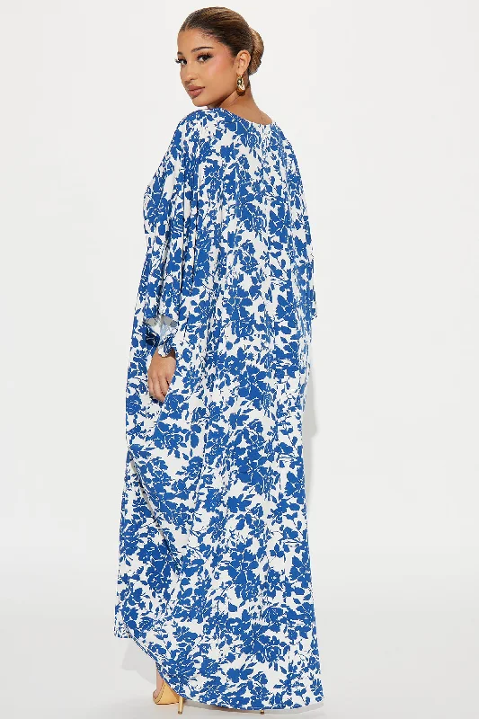 Bella Kaftan Maxi Dress - Blue