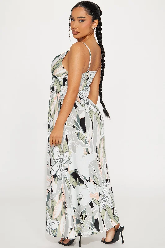 Leora Orchid Maxi Dress - Sage/combo