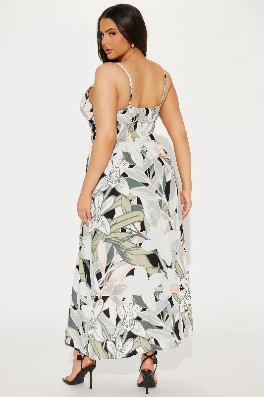 Leora Orchid Maxi Dress - Sage/combo