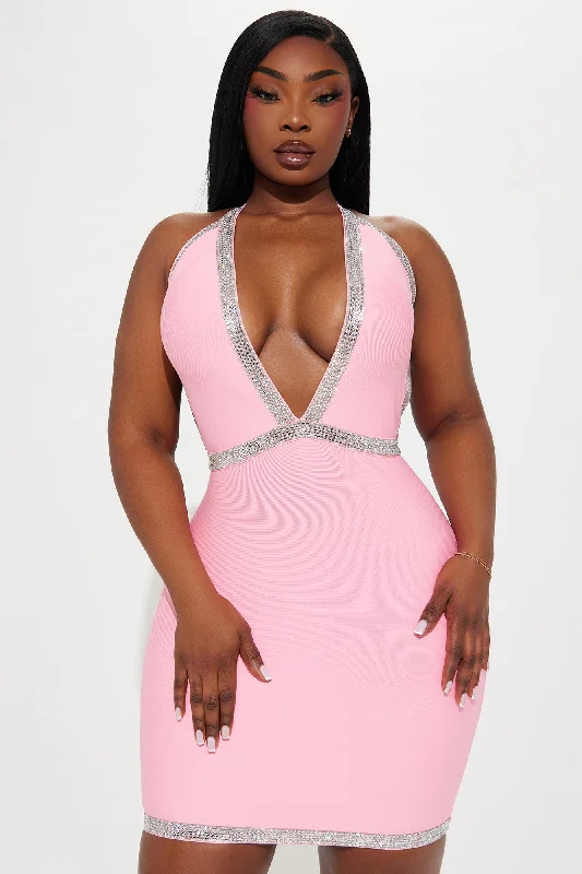 Studio 54 Bandage Mini Dress - Pink