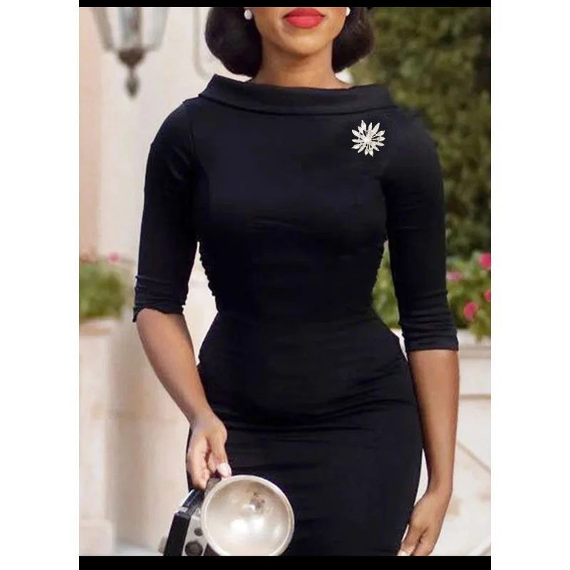 Three Quarter Sleeve bodycon dress