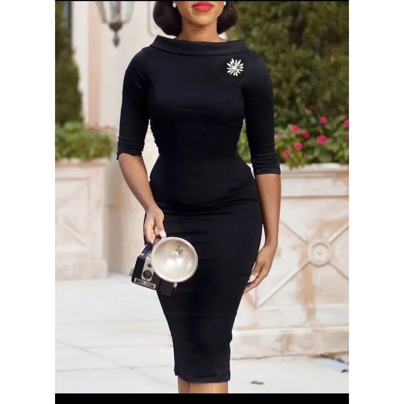 Three Quarter Sleeve bodycon dress