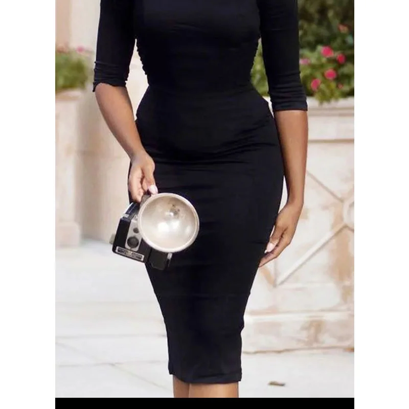 Three Quarter Sleeve bodycon dress