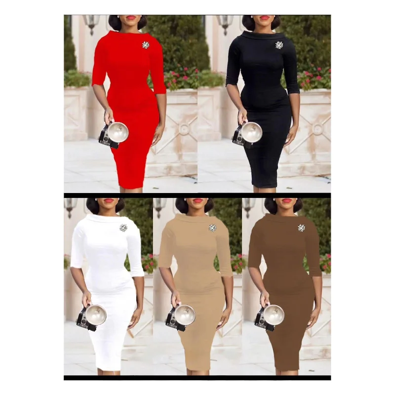 Three Quarter Sleeve bodycon dress