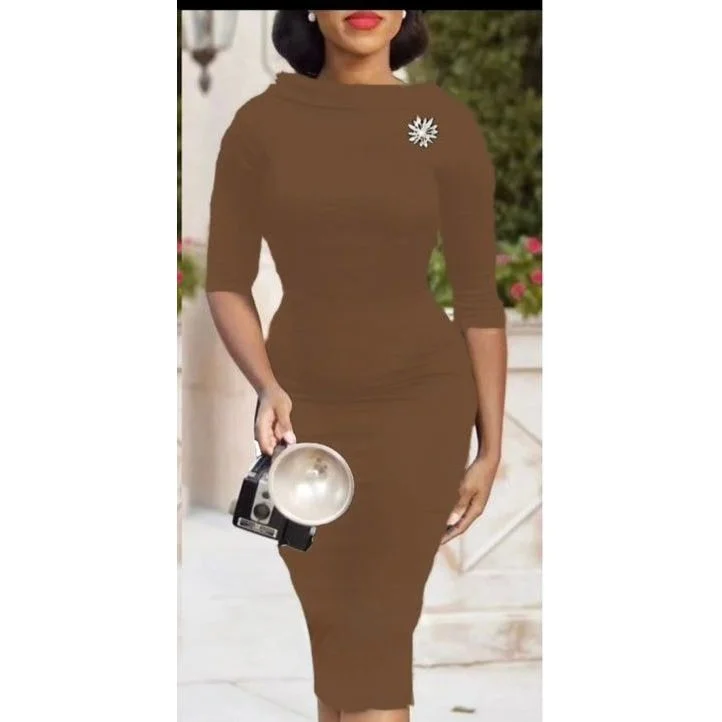 Three Quarter Sleeve bodycon dress