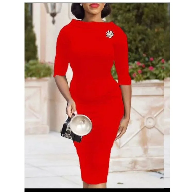 Three Quarter Sleeve bodycon dress