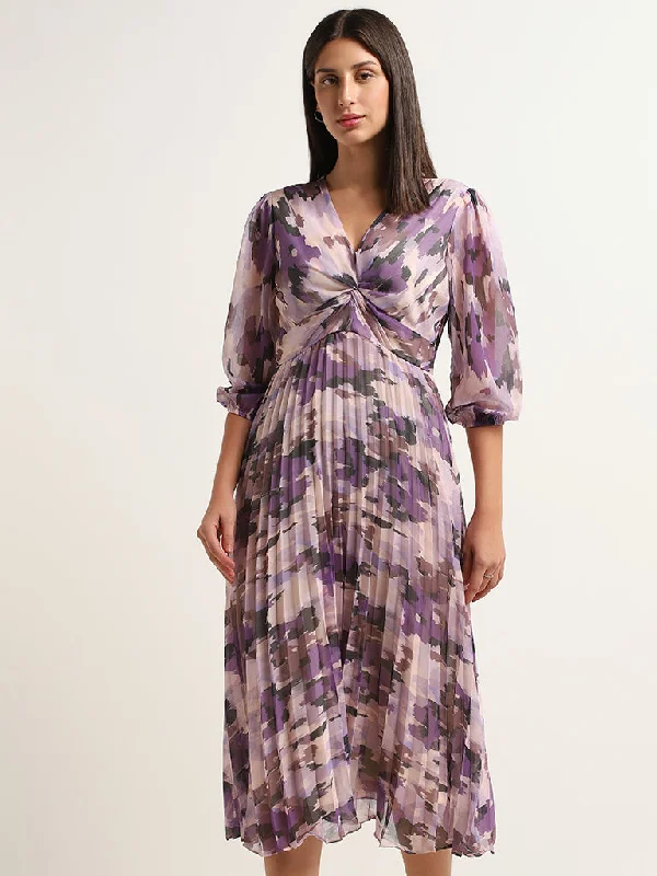 Wardrobe Multicolor Printed A-Line Dress